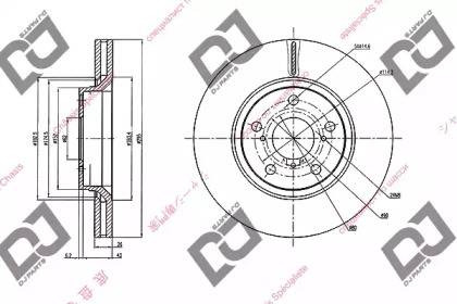 Тормозной диск DJ PARTS BD2086